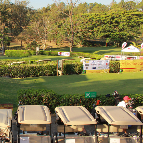Jugador de golf en el torneo DHL en Cariari, Costa Rica