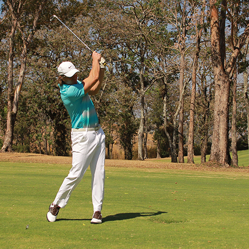Jugador de golf en el torneo DHL en Cariari, Costa Rica